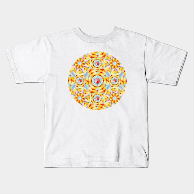 Florentine Tile Geometric Kids T-Shirt by PatriciaSheaArt